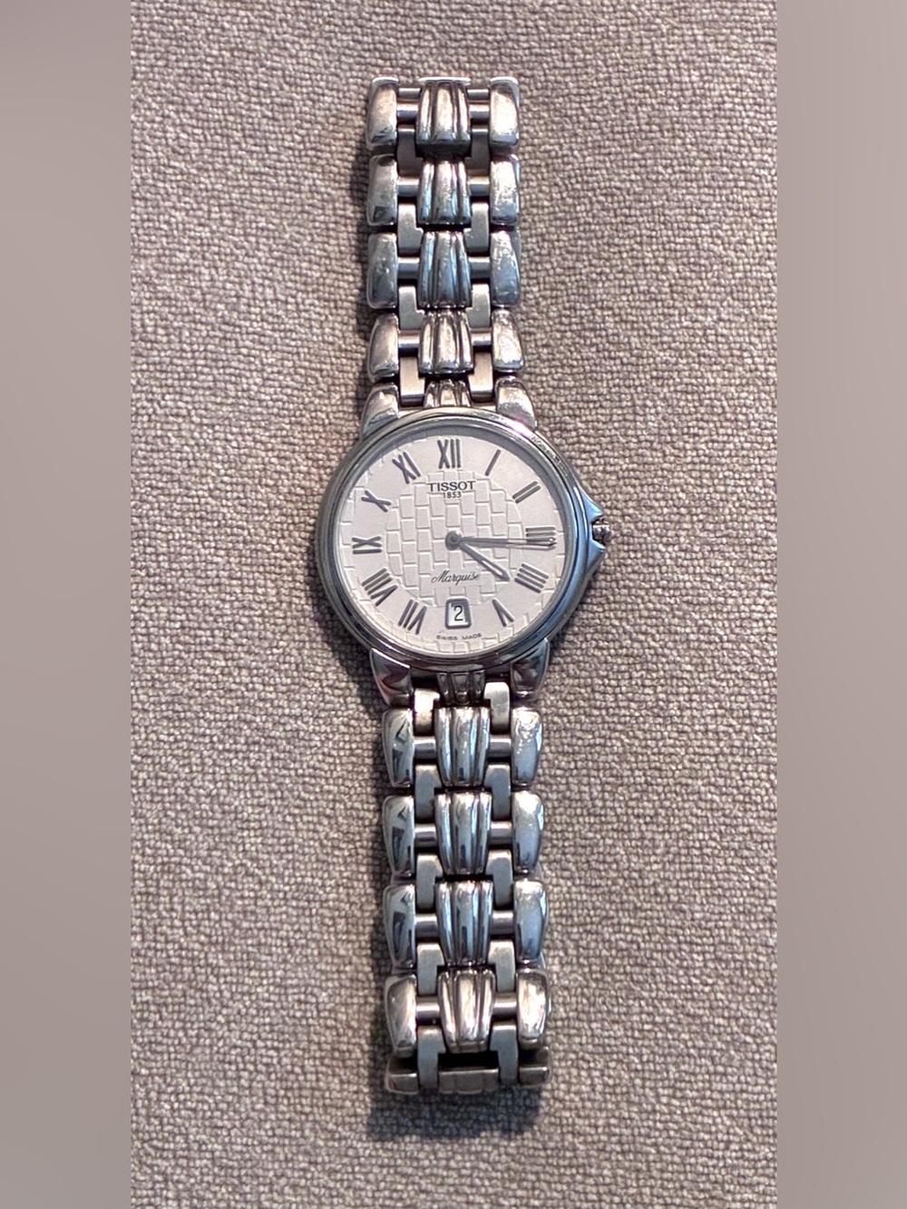 Tissot Marquise L260 Swiss Quartz Watch - Silver Stainless Steel, White Dial